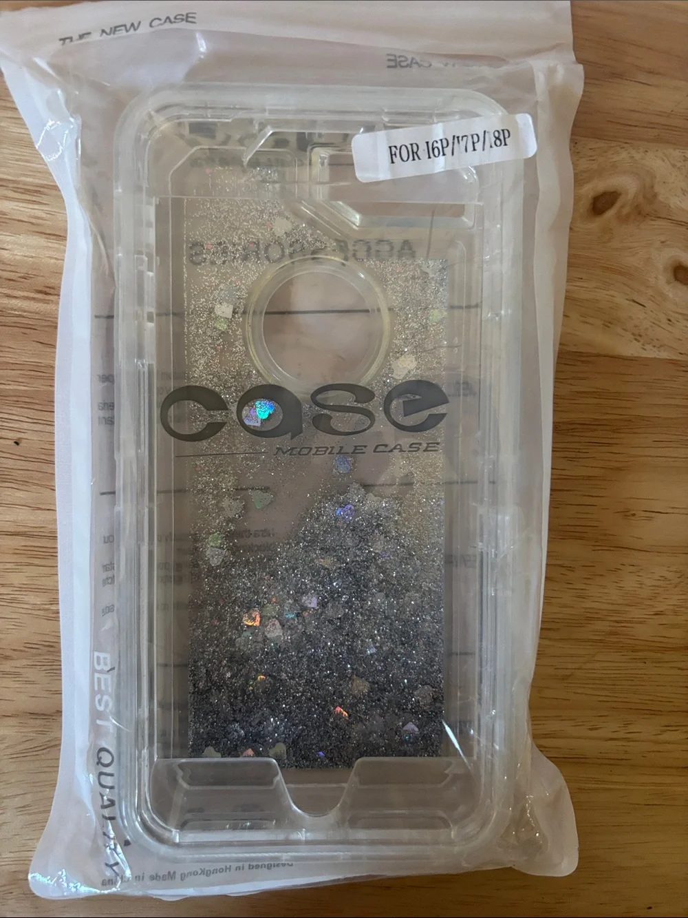Clear Glitter Liquid Jelly iPhone Case 7/8 NWT